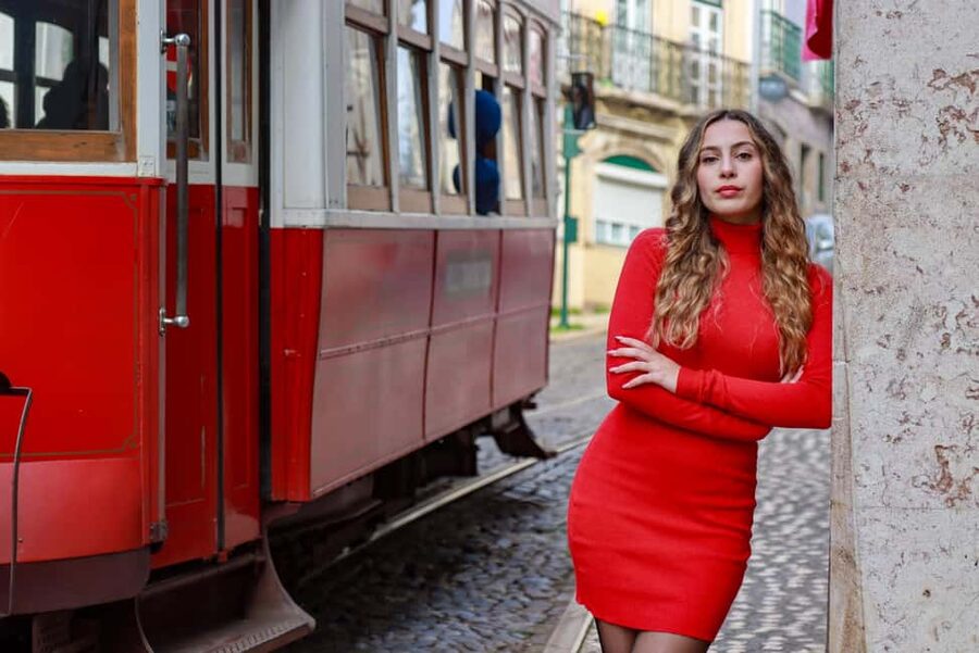 Lisbon: Photoshoot with a Professional Local Photographer - Waiting for Tram 28