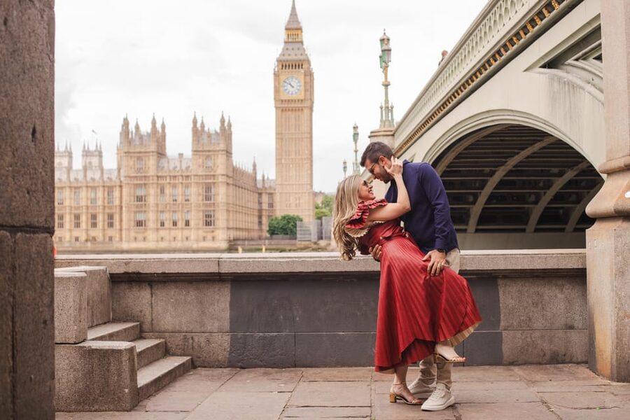 London: Private Photoshoot with Video Clip Option - Tower Bridge, Big Ben, and the London Eye in the Frame