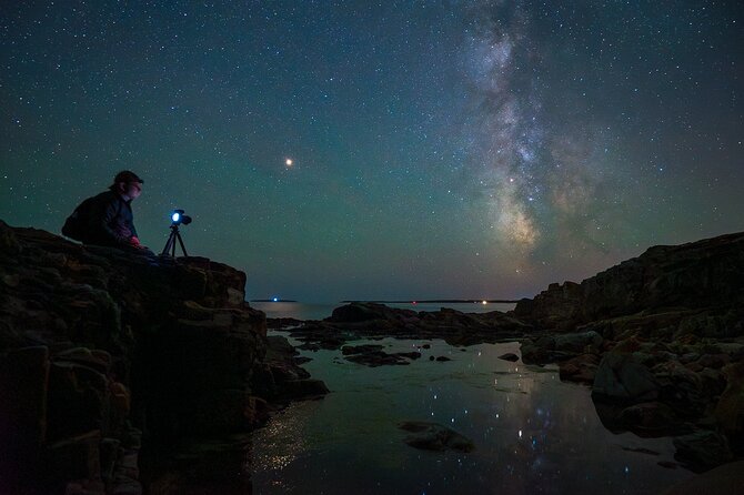Milky Way Photography Workshop in Acadia National Park - Otter Cliff: coastal drama under the stars