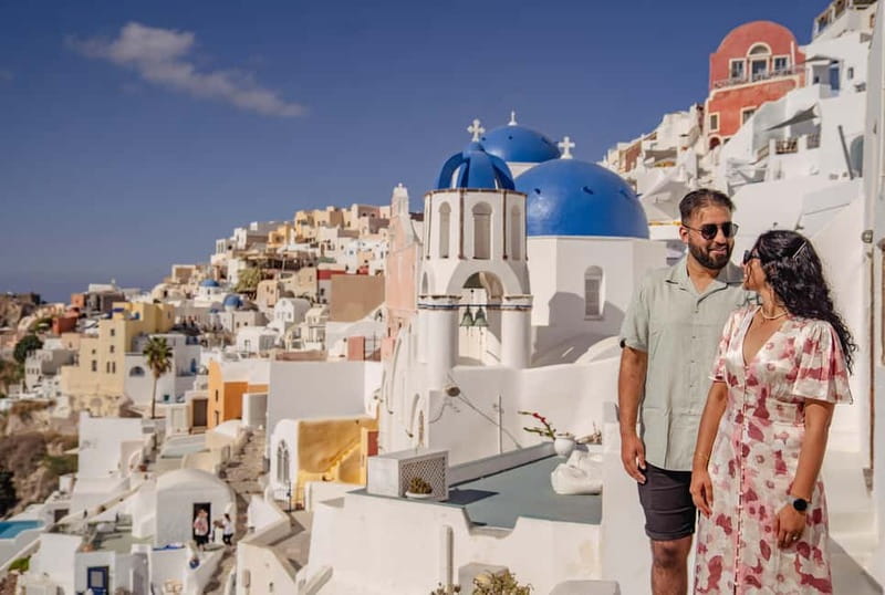 Oia: Couple Photoshoot Seprate Entrance to Blue Dome - Communication, Cancellation, and Planning Details