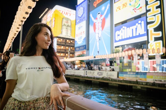 Osaka Dotonbori Night Photoshoot Private | Pro Photographer - Ebisubashi Bridge and the Classic Osaka Frame