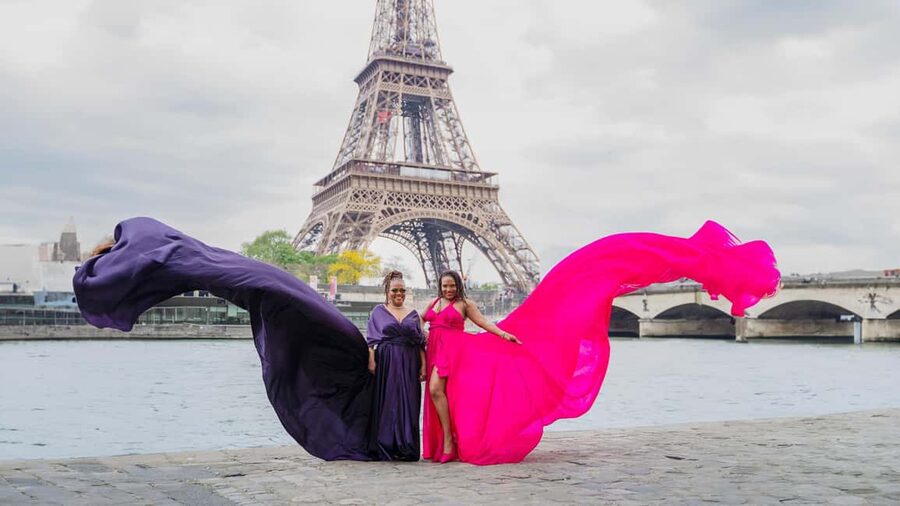 Paris: Eiffel Tower Flying-Dress Photoshoot jonadress - Is $330 good value?