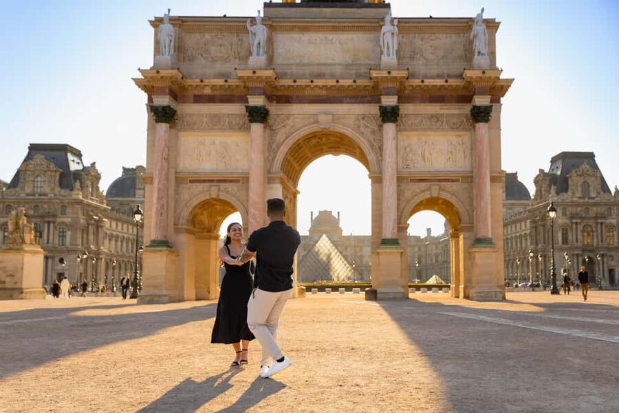 Paris: Louvre photoshoot or Seine bridges Eiffel Tower walk - Finishing beneath the Eiffel Tower