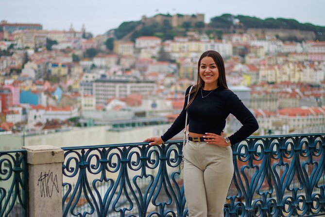 Photoshoot with a Local Professional Photographer in Lisbon - Santa Luzia and Portas do Sol frame Alfama below