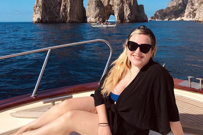 Positano , Praiano to Capri private boat tour - Leaving Positano by boat