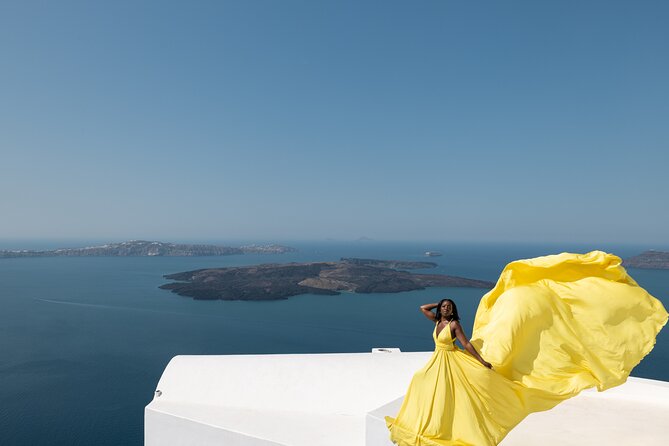 Premium Flying Dress Experience with Hotel Pick up & drop off - Why this Santorini photoshoot is more than a costume change