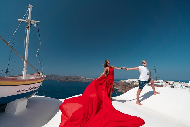 Private Flying Dress Photoshoot in Santorini - Is $784.42 a fair price?