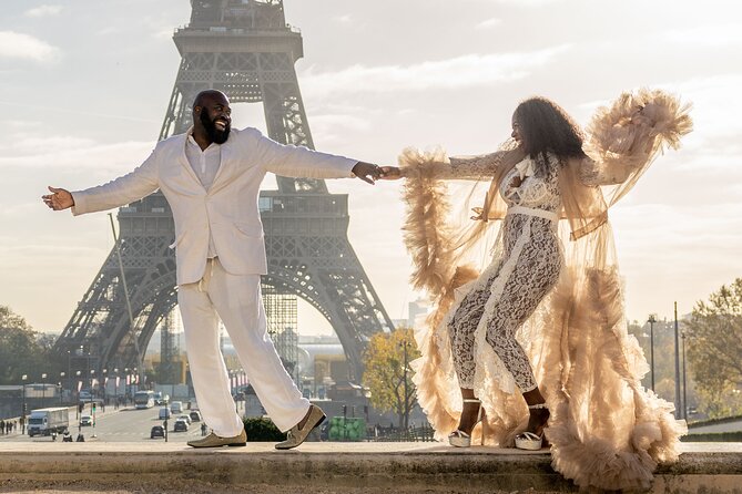 Private Guided Professional Photoshoot by the Eiffel Tower - Posing help for people who feel awkward on camera