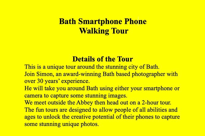 Private Smartphone photography Walking Tour Around Bath - The reflections lesson that may change your phone habits