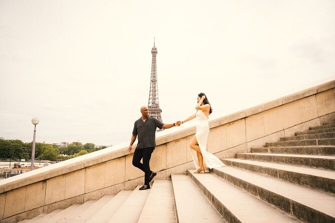 Professional Eiffel Tower Photo Tour with VOGUE Photographer - Trocadéro Gardens: a lower view of the Tower