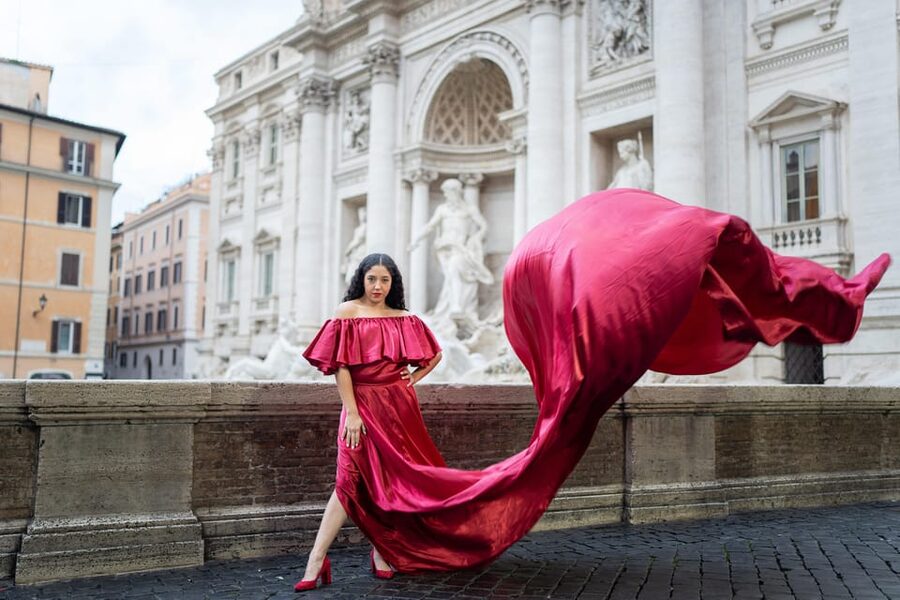 Professional Photoshoot in the Eternal City Rome - Choosing the flying dress and your overall look