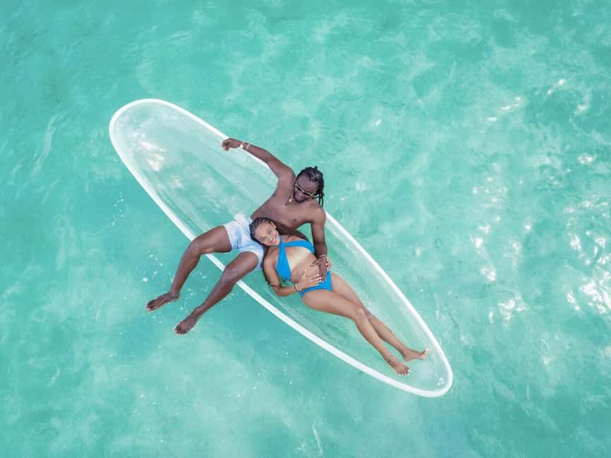 Punta Cana: Single Clear Kayak Photoshoot - Getting into the clear kayak