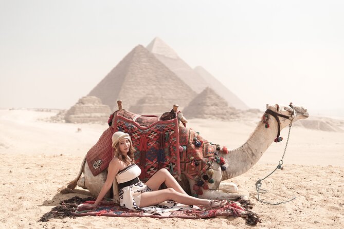 Pyramids, Egyptian Museum & Bazaar With Photographer - A short camel ride with a big Cairo backdrop