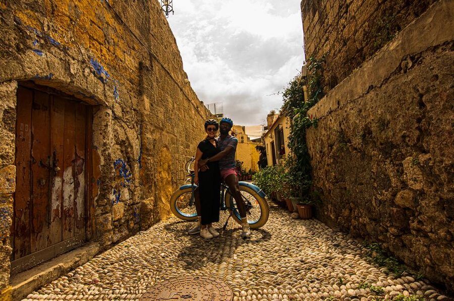 Rhodes: E-bike Highlights Sunset or Morning Photo Tour - From the shop to Mandraki Harbour