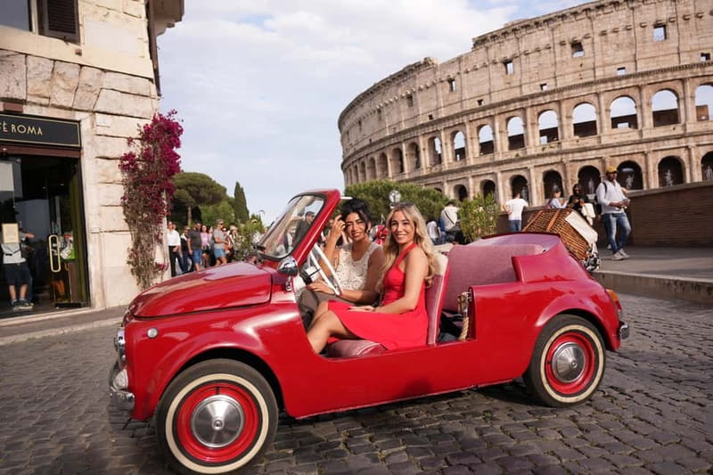 Rome in a Fiat Jolly: Exclusive Vintage Ride & Photo Tour - Circus Maximus from the road