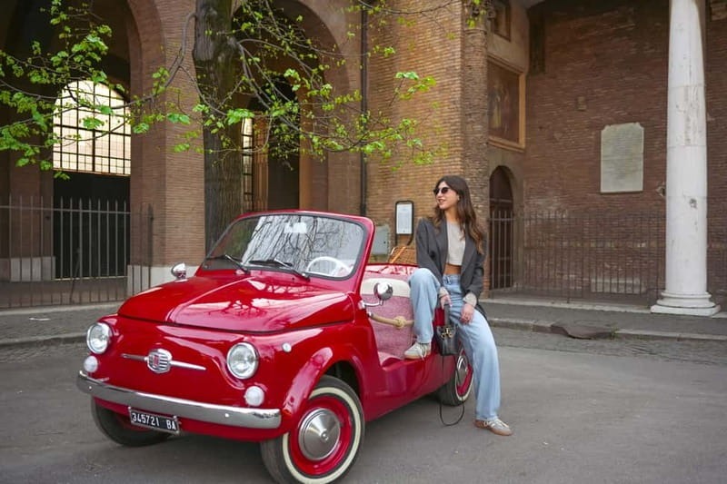 Rome in a Fiat Jolly: Exclusive Vintage Ride & Photo Tour - Fontana dell’Acqua Paola and a scenic drink break