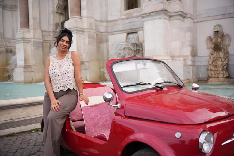 Rome in a Fiat Jolly: Exclusive Vintage Ride & Photo Tour - Janiculum Hill and Rome from above