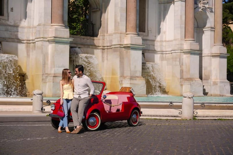 Rome in a Fiat Jolly: Exclusive Vintage Ride & Photo Tour - Giardino degli Aranci and the first photo stop