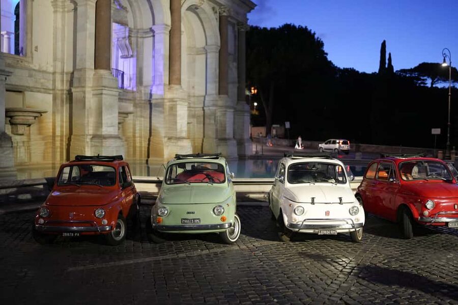 Rome: Night Photo Session in a Fiat 500 with Aperol Spritz - Giardino degli Aranci and the secret viewpoint