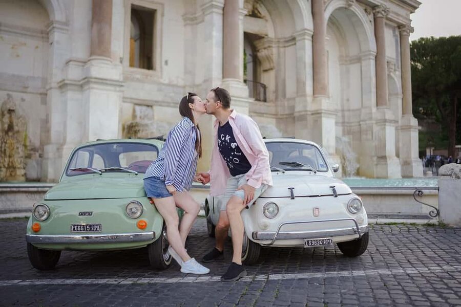 Rome: Photoshoot Service with Vintage Fiat 500 - What the 1.5 to 2 hours really include