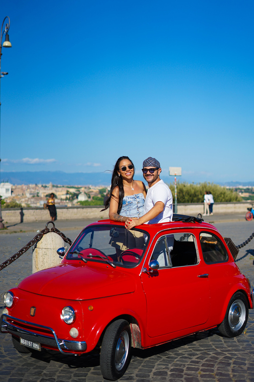 Rome Pro Photoshoot Service with Free Transport by Fiat 500 - Janiculum Hill and the Fontana dell’Acqua Paola
