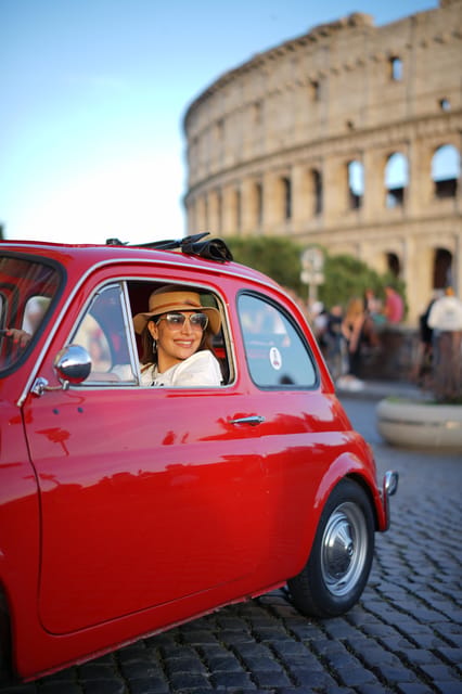 Rome Pro Photoshoot Service with Free Transport by Fiat 500 - Starting near the Colosseum