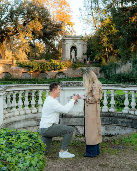 Rome: Romantic Proposal PhotoShoot - Photo quality, delivery, and optional video