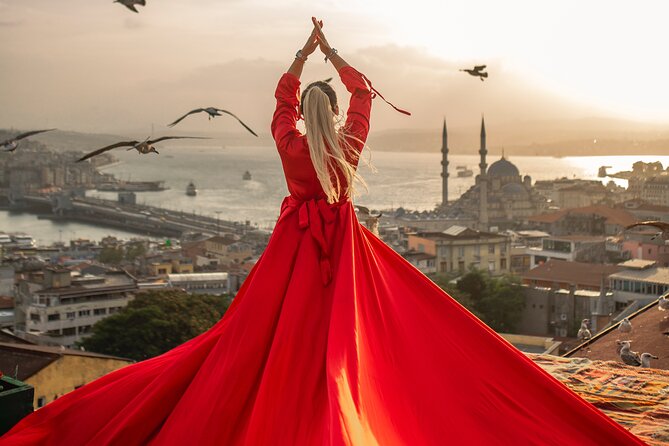 Rooftop Flying Dress Photo Shoot in Istanbul - What you receive after posing