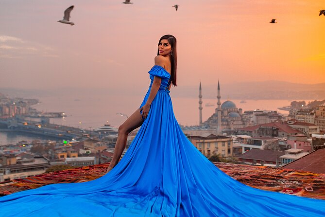 Rooftop Flying Dress Photo Shoot in Istanbul - Who will enjoy this most