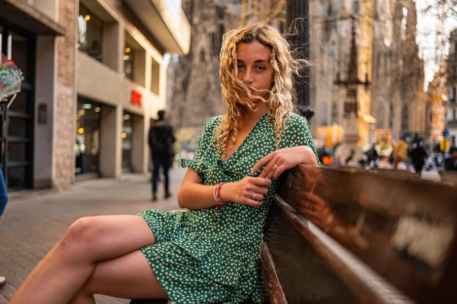 Sagrada Familia cinematic photoshoot - Portraits at Sagrada Familia