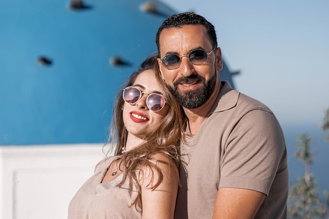 Santorini: Customized Private Photoshoot Walk in Oia - Blue domes, caldera views, and less crowded angles