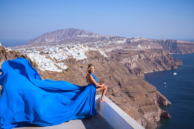 Santorini Flying Dress Photo Session Experience - How the photographer guides your poses