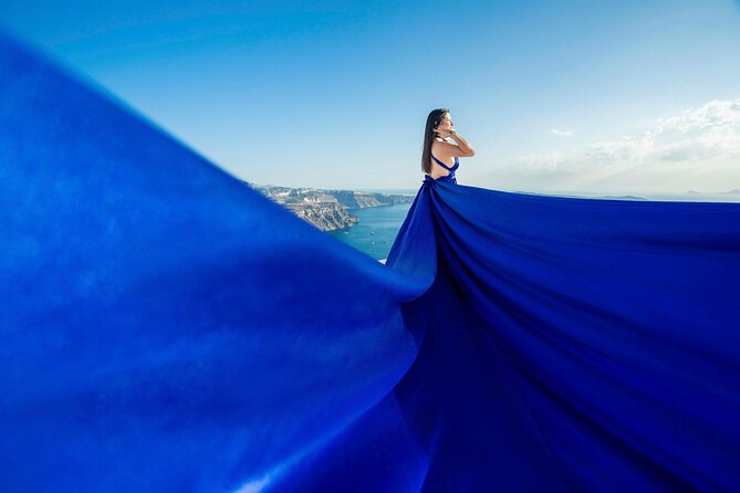 Santorini Flying Dress Photoshoot - What the photography style feels like
