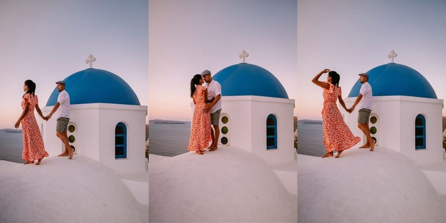 Santorini: Oia Village Professional Photo Shoot - Walking through Oia’s famous photo spots