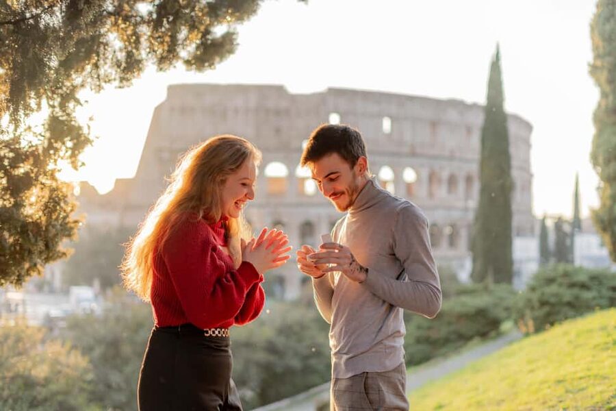 Secret Proposal Photoshoot in Rome + Reel - Booking details that can save the surprise