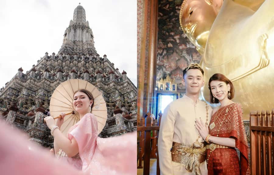Thai Costume Photographer at Wat Arun/Pho in Bangkok - Adding Wat Pho and the nearby sights