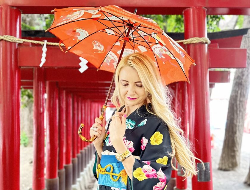 Tokyo: Kimono Dressing, Walking, and Photography Session - Walking through Yanaka in traditional clothing