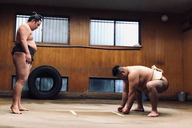 Tokyo Ryogoku Sumo Morning Practice + Photo Shoot with Wrestlers - Watching real sumo inside a working stable