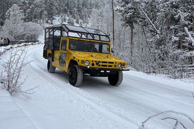 Winter Wonderland Adventure Tour | Sledding (Wildside 4x4 Tours) - Old Man Mountain and the face in the rock
