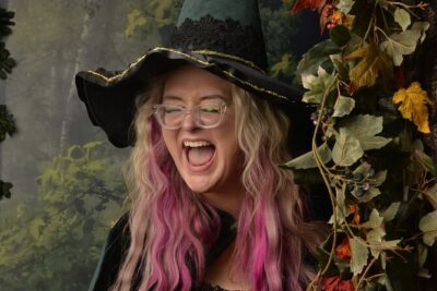 Witch Costume Photo Shoot – Olde Salem Village theatrical set
