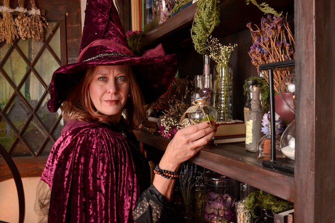 Witch Costume Photo Shoot - Witch Cottage theatrical set - The Witch Cottage theatrical set